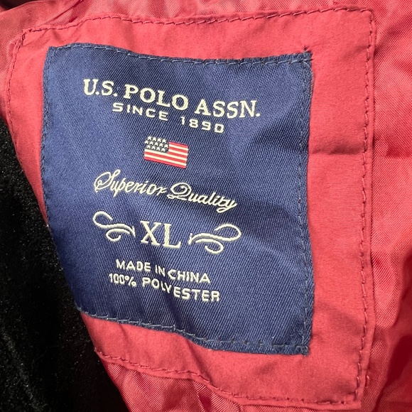 US Polo Ralph Laurent Burgundy Puffer Vest XL for Kids - Picture 12 of 15